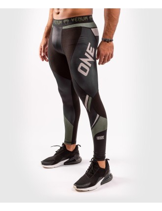 Top Choice Venum ONE FC Impact Compresssion Tights - Black/Khaki Limited Stock