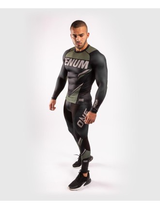 Top Choice Venum ONE FC Impact Compresssion Tights - Black/Khaki Limited Stock