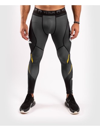 Top Choice Venum ONE FC Impact Compresssion Tights - Grey/Yellow Immediate Availability