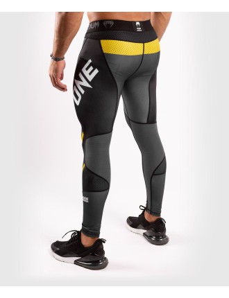 Top Choice Venum ONE FC Impact Compresssion Tights - Grey/Yellow Immediate Availability