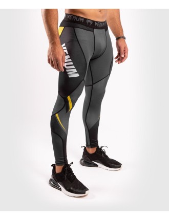 Top Choice Venum ONE FC Impact Compresssion Tights - Grey/Yellow Immediate Availability