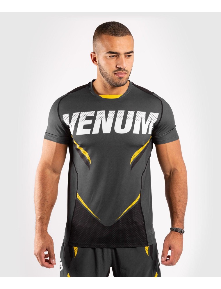 Top Choice Venum ONE FC Impact Dry Tech T-Shirt - Grey/Yellow Just Launched