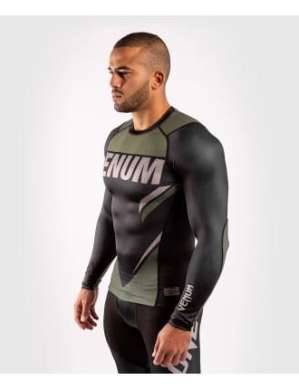 Top Choice Venum ONE FC Impact Rashguard - long sleeves - Black/Khaki Available for Immediate Shipping