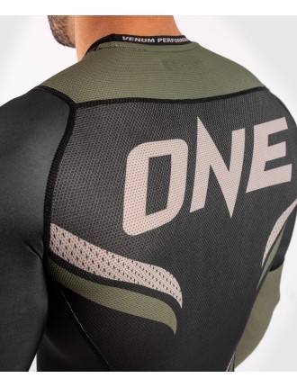 Top Choice Venum ONE FC Impact Rashguard - long sleeves - Black/Khaki Available for Immediate Shipping