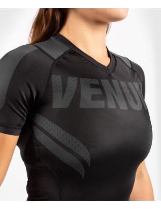 Top Choice Venum ONE FC Impact Rashguard - short sleeves - for women - Black/Black New Release