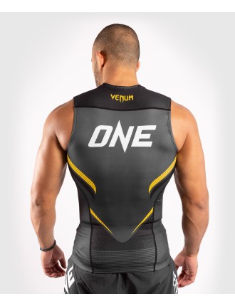 Top Choice Venum ONE FC Impact Rashguard - sleeveless - Grey/Yellow Fresh Release