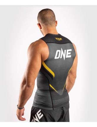 Top Choice Venum ONE FC Impact Rashguard - sleeveless - Grey/Yellow Fresh Release