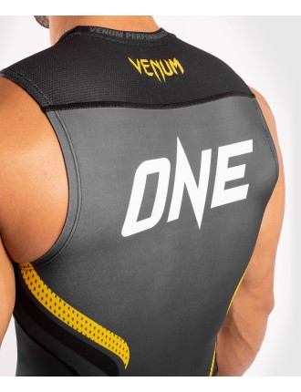 Top Choice Venum ONE FC Impact Rashguard - sleeveless - Grey/Yellow Fresh Release