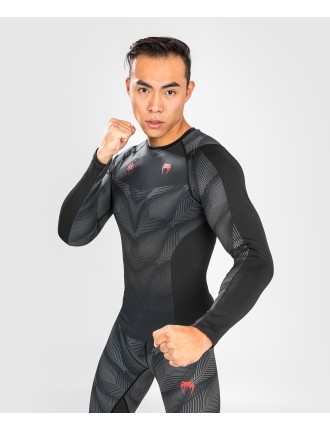 Top Choice Venum Phantom Rashguard Long Sleeves - Black/Red Just Launched