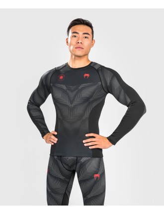 Top Choice Venum Phantom Rashguard Long Sleeves - Black/Red Just Launched