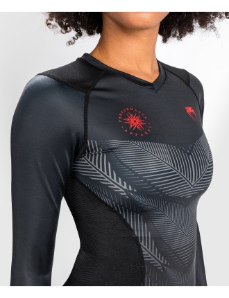 Top Choice Venum Phantom Rashguard Long Sleeves - For Women - Black/Red