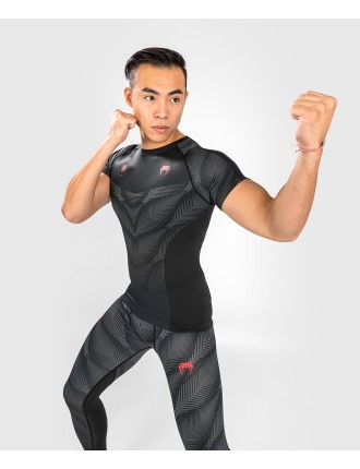 Top Choice Venum Phantom Rashguard Short Sleeves - Black/Red Hot New Item