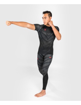 Top Choice Venum Phantom Rashguard Short Sleeves - Black/Red Hot New Item