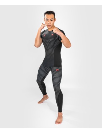 Top Choice Venum Phantom Rashguard Short Sleeves - Black/Red Hot New Item