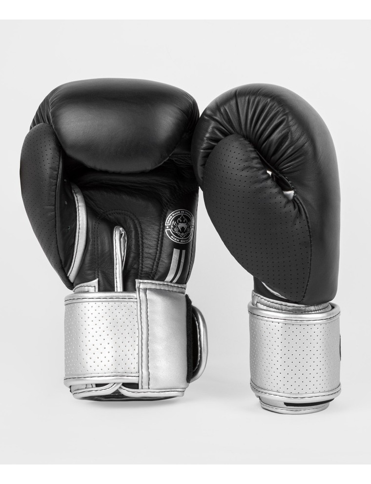 Top Choice Venum Power 2.0 Boxing Gloves - Black/Silver Fresh Release