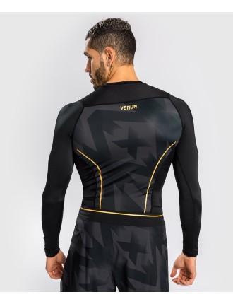 Top Choice Venum Razor Rashguard Long Sleeves - Black/Gold Limited Stock