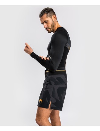 Top Choice Venum Razor Rashguard Long Sleeves - Black/Gold Limited Stock