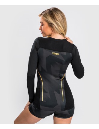 Top Choice Venum Razor Rashguard - Long Sleeves - For Women - Black/Gold Immediate Availability