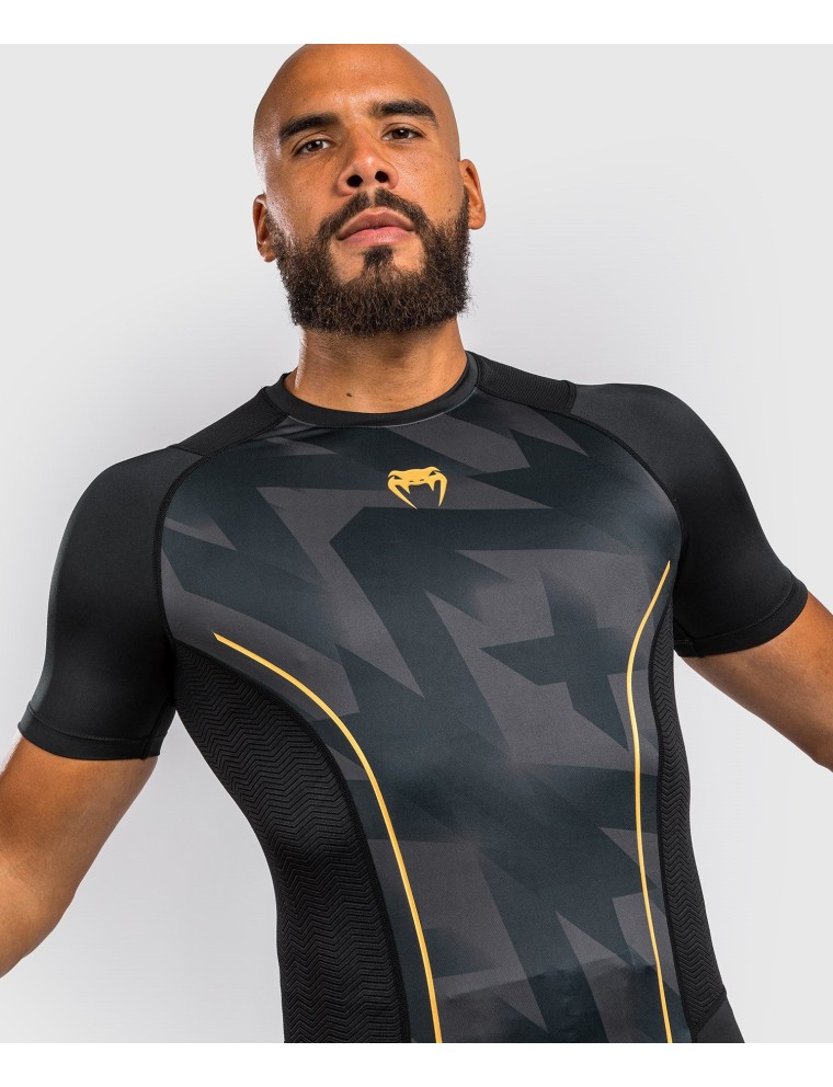 Top Choice Venum Razor Rashguard Short Sleeves - Black/Gold