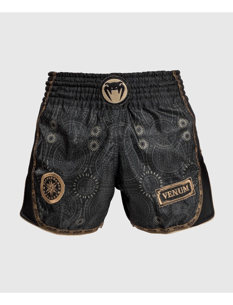 Top Choice Venum Santa Muerte Dark Side - Muay Thai Shorts - Black/Brown Just Launched