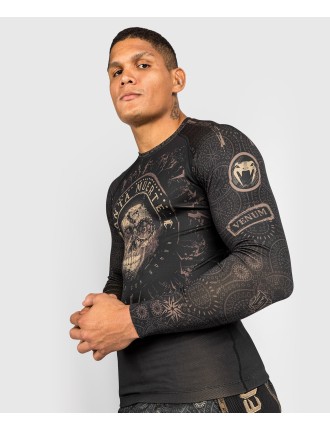 Top Choice Venum Santa Muerte Dark Side - Rashguard Long Sleeves - Black/Brown