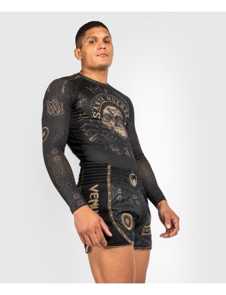 Top Choice Venum Santa Muerte Dark Side - Rashguard Long Sleeves - Black/Brown