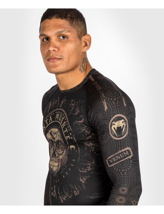 Top Choice Venum Santa Muerte Dark Side - Rashguard Long Sleeves - Black/Brown