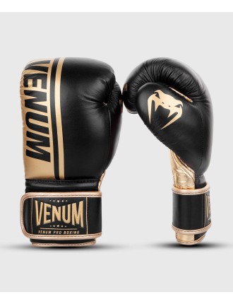 Top Choice Venum Shield Pro Boxing Gloves Velcro - Black/Gold New Release