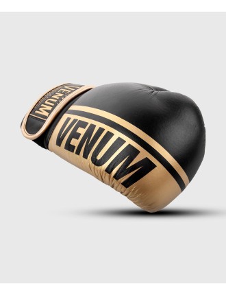 Top Choice Venum Shield Pro Boxing Gloves Velcro - Black/Gold New Release