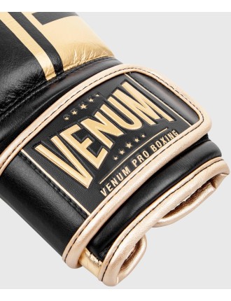 Top Choice Venum Shield Pro Boxing Gloves Velcro - Black/Gold New Release