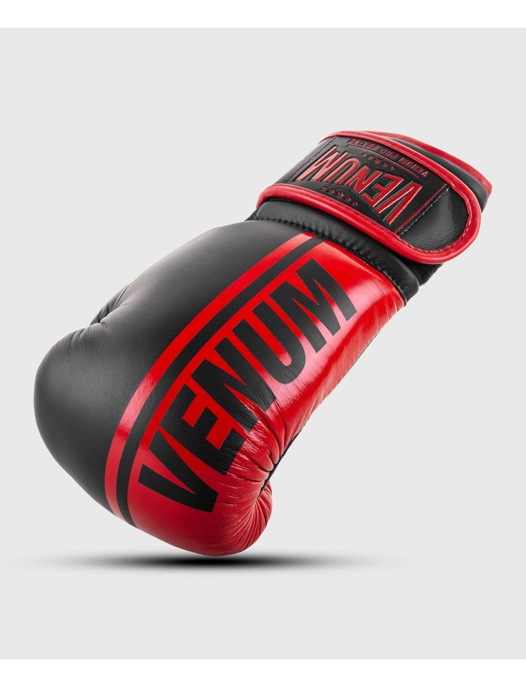 Top Choice Venum Shield Pro Boxing Gloves Velcro - Black/Red