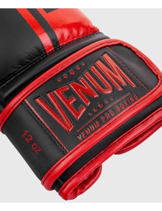 Top Choice Venum Shield Pro Boxing Gloves Velcro - Black/Red