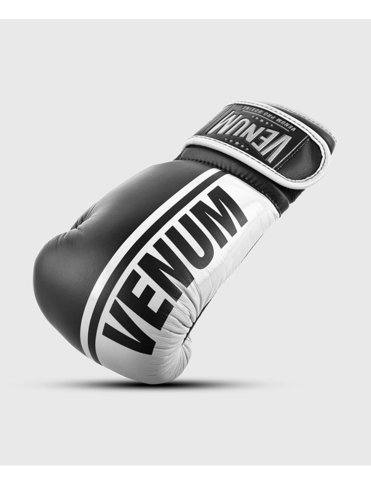 Top Choice Venum Shield Pro Boxing Gloves Velcro - Black/White Latest Edition