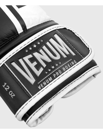 Top Choice Venum Shield Pro Boxing Gloves Velcro - Black/White Latest Edition