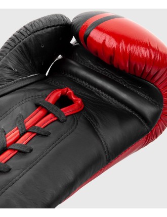 Top Choice Venum Shield Pro Boxing Gloves - With Laces - Black/Red Immediate Availability