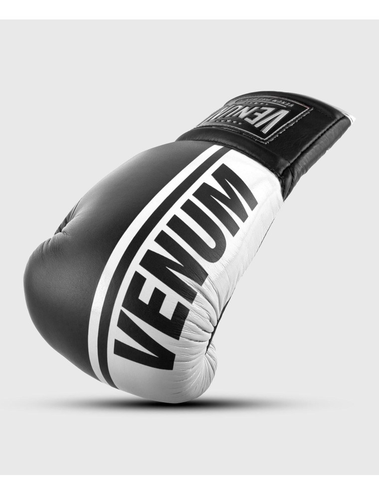 Top Choice Venum Shield Pro Boxing Gloves - With Laces - Black/White