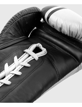 Top Choice Venum Shield Pro Boxing Gloves - With Laces - Black/White