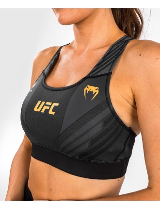 Top Choice UFC Venum Authentic Fight Night 1.0 Women's Sport Bra - Black/Gold