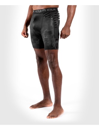 Top Choice Venum Skull Vale Tudo Shorts - Black/Black On Hand Now