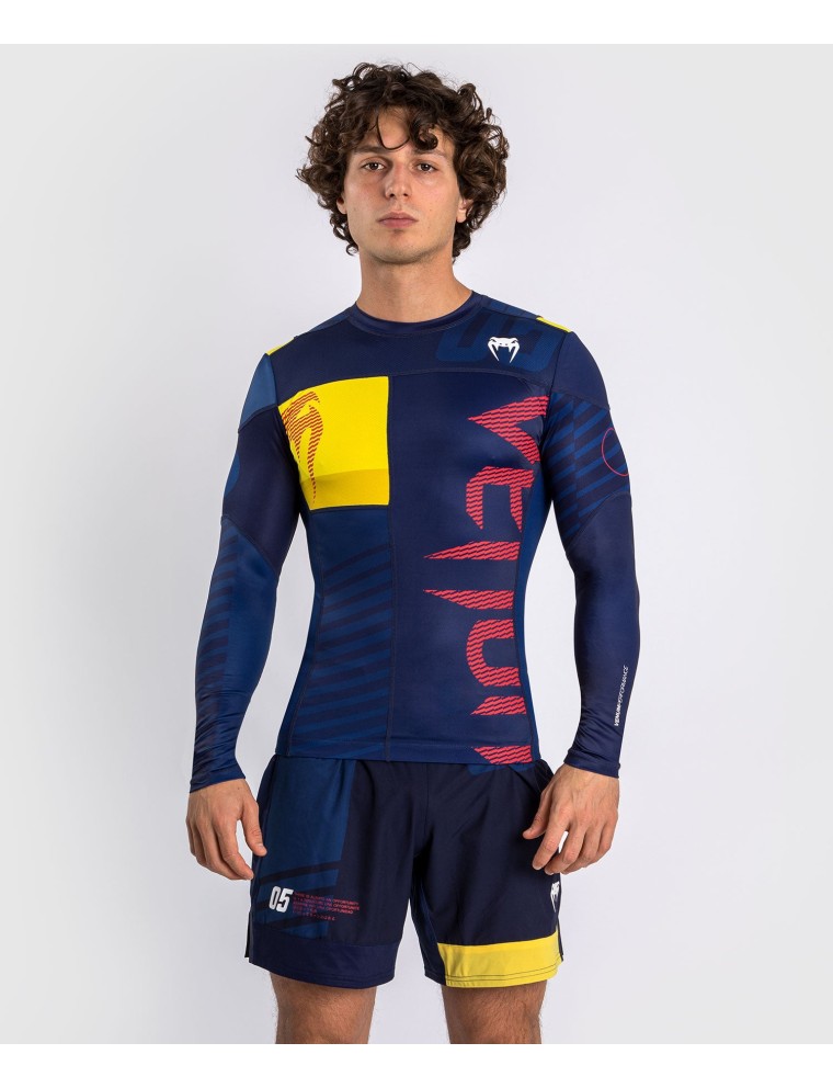 Top Choice Venum Sport 05 Rashguard Long Sleeves - Blue/Yellow Hot New Item