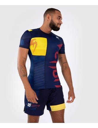 Top Choice Venum Sport 05 Rashguard Short Sleeves - Blue/Yellow New Collection