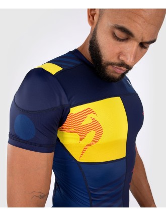 Top Choice Venum Sport 05 Rashguard Short Sleeves - Blue/Yellow New Collection