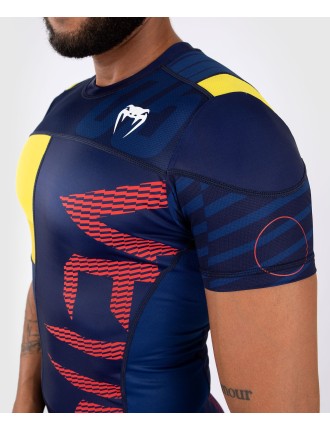 Top Choice Venum Sport 05 Rashguard Short Sleeves - Blue/Yellow New Collection