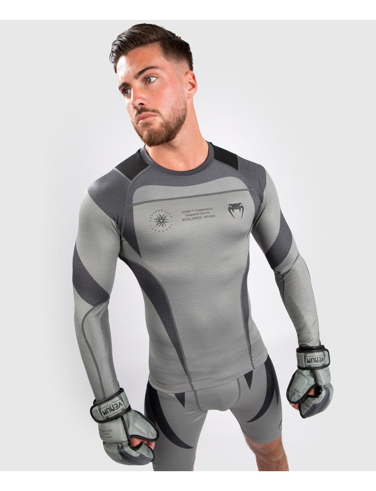 Top Choice Venum Stone Rashguard - Long Sleeves  - Mineral Green Immediate Availability