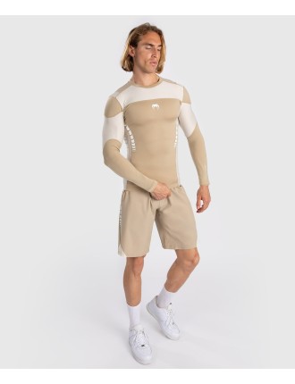 Top Choice Venum Tempest Men's Long Sleeve Rashguard - Beige/Sand Just Launched