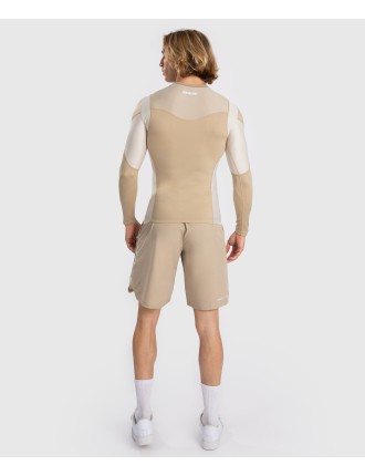 Top Choice Venum Tempest Men's Long Sleeve Rashguard - Beige/Sand Just Launched