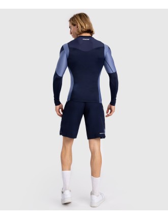 Top Choice Venum Tempest Men's Long Sleeve Rashguard - Navy Blue/Blue Hot New Item