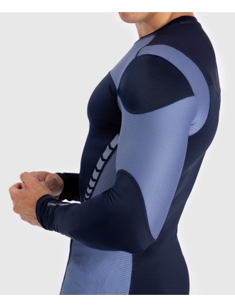 Top Choice Venum Tempest Men's Long Sleeve Rashguard - Navy Blue/Blue Hot New Item