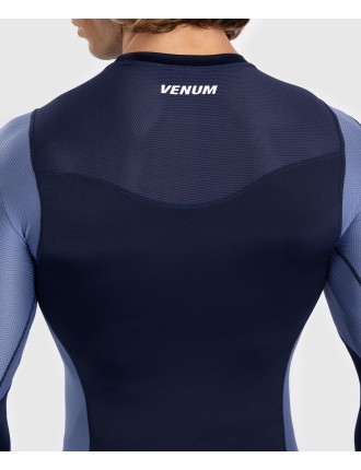 Top Choice Venum Tempest Men's Long Sleeve Rashguard - Navy Blue/Blue Hot New Item