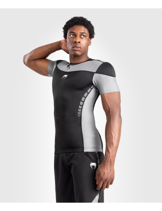 Top Choice Venum Tempest Men's Short Sleeve Rashguard - Black/Grey Available for Immediate Shipping